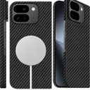 Slim 1500D Aramid Fiber Case Compatible with Google Pixel 10 Pro Fold, Thin Carbon Fiber Cover with Wireless Charging Support (Matte Black)