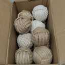 15 PCS Decorative Jute Balls for Bowls Fillers, 2.5 inch Rustic Jute Orbs, Nautical Rope Balls for Home Decor, Centerpiece Bowls, Tabletop Dcor & Coastal Accents.