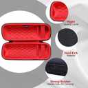 LTGEM Case Compatible with JBL Flip 7/5 / 6 / Grip Waterproof Portable Bluetooth Speaker, Office Hard Travel Carrying Storage Bag - Black+Red(Case Only)