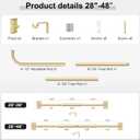 Hei!Dear Blackout Curtain Rod for Windows 28 to 48 inch (2.33-4Ft), Wrap Around Room Darkening Curtain Rods, 5/8" Samll Adjustable Modern Decorative Window rod,Gold
