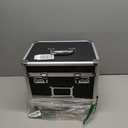 Vaultz Vinyl Record Storage Box - Locking 50 Album Holder & Organizer - Great Alternative to Flimsy LP Crate - 14.4 x 13.4 x 9.6 Inches - Black