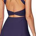 Heathyoga Tennis Dress with Built in Shorts and Bra Athletic Dress for Women Summer Cut Out Twisted Golf Workout Dress XS