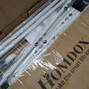 Homdox Heavy Duty Rolling Clothes Rack, Adjustable Clothing Rack for Hanging Clothes, Portable Closet Rack with 4 Hanging Rods, 2 Storage Shelves, 35.5" W x 20.5" D x 80" H, White