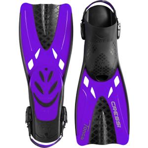 Cressi Adult Adjustable Snorkeling Fins with Ultra Resistant Buckles, Very Light, Ideal for Traveling - Tonga: Designed in Italy (S/M | US Man 4.5/8.5 | US Lady 5/9.5 | EU 36/41, Purple)