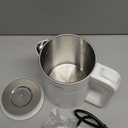 0.6L Small Electric Tea Kettle Lightweight, 20 Ounce Double Wall Hot Water Boiler Stainless Steel Auto Shut-off, 120V Portable Travel Electric Kettle Fast Boil for Tea and Coffee,White