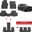 Auxko All Weather Floor Mats Fits for Mazda CX-90(Include PHEV) 2026 2025 2024 6&7 seat 3 Rows TPE Rubber Liners Accessoires for Mazda CX90 All Season Guard Odorless Anti-Slip Mats
