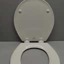 Bemis 500EC Durable Wood Toilet Seat with Easy Clean Hinges, Made in USA, Round, Biscuit