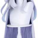 KIRA KIRA Skirk Cosplay Wig Game Genshin Skirk Wig 100cm Long Curly Purple Gradient Hair for Cosplay