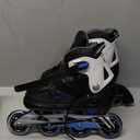 MammyGol Adult Inline Skates for Men Women, Blades Roller with Carbon Steel Bearings, TPR Brake, 3D Mesh, EVA Lining, PVC Upper | Adjustable Size Better Fit for Beginner Skating (XXL(Men9.5-13/Women10.5-14), Blue)