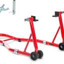 Donext Motorcycle Stand 850LB Sport Bike Rear Wheel Lift Swingarm Paddock Stands Red, U+L