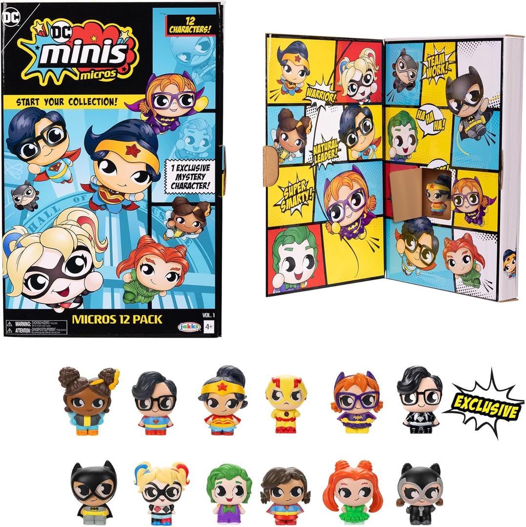 DC Minis, Micros 12 Pack, 1.5 inch Collectible Figures (Doll, Toys) 