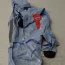 Waterproof Dog Raincoat,Full Coverage 4 Legs Dog Rain Jacket for Small Dogs,Pet Rain Coat with Hood,Reflective Strips&Leash Hole Outdoor Raincoat (Mediumfor Weight 5.1-8.1 lb, Blue)