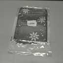 Window Valance Rod Pocket Short Curtain Panels Winter Falling Snowflake and Snowman Kitchen Valances Curtains, Merry Christmas Grey Back Window Treatments Drapes for Living Room Bedroom Decor (54"W x 18"L (Pack of 1))