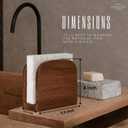 ARN CRAFT Acacia Wood Napkin Holder for Table, Wooden Napkin Holders for Kitchen, Standing Napkin Dispenser for Kitchen Dining Room Party Use, Kitchen Table Decor (Acacia 5.5"D x 2.5"W x 4"H)