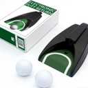 Golf Automatic Putting Machine - Portable - Indoor/Outdoor Practice Automatic Return Golf Cup Training Aid - Comes with Two Double-Layer Balls