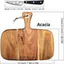 Cheese Knife Set - MATTSTONE HILL Cheese Knife & Acacia Cheese Board Set, Soft & Semi Hard Cheese Knife, Cutting Board, Charcuterie Board, Wood Serving Platter