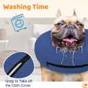 Supet Inflatable Dog Cone Collar for Dogs to Stop Licking, Dog Donut Collar After Surgery, Soft Pet Cone for Small Medium Large Dogs