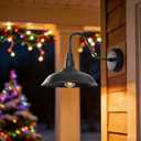 10in. Gooseneck Barn Light 6 Pack Farmhouse Wall Mount Light Fixture Exterior Waterproof Black Industrial Wall Sconce for Porch, Garage, Patio and Doorway, E26, LM2201-6P, 10" Dome