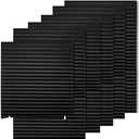 MYshade 20 Pack Temporary Blackout Paper Shades for Windows,Paper Pleated Blinds with Adhesive,No Tools No Drilling Free Cut Size Temporary Room Darkening Shades(Black, 23" W x 23" H)
