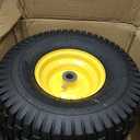 AR-PRO Exact Replacement 15" x 6.00-6" Front Tire and Wheel Assemblies Compatible with John Deere Riding Mowers 100 and D100 Series - 3" Centered Hub and 3/4" Bushings, 4Ply Pneumatic (Set of 2)