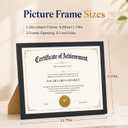 8.5x11 Picture Frames, 9-Pack Solid Wood, Black | Solid wood core with PVC scratch-resistant coating. Fits 8.5x11 diplomas, certificates, photos. Wall & tabletop display.