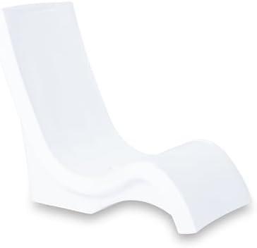 Step2 Vero Pool Chair, Fade-Resistant, Waterproof Patio Furniture for Sun Shelf, Use in Pools up to 9-Inches of Water, Weighted, White