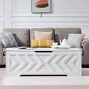 55.1” Storage Bench, Extra Large Entryway Bench with Storage,Storage Chest with 2 Safety Hinges,Blanket Storage,Shoe Storage Chest for Bedroom,Living Room,Easy Assembly. (White), 55.1" L × 15.7" W × 19.1" H