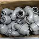 Liquid Tight Connector 3/4 Inch 90 Degree Non Metallic Flex Electrical Conduit Fittings, Electrical Conduit Connector Fitting for PVC Pipe Cable Home Kitchen (50 Pcs)
