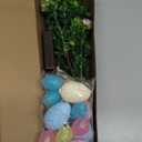 2 Pack 22" Lighted Easter Tree Decorations with 24 Pink Flowers & 24 Eggs, Battery Operated Tabletop Artificial Spring Tree with Timer, DIY Prelit Easter Decor for Home Indoor Centerpiece, Easter Tree, 2