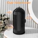 YOOLENS Makeup Brush Holder with Lid 360 Rotating Clear Dustproof Make Up Organizers for Vanity Bathroom Countertop, Black