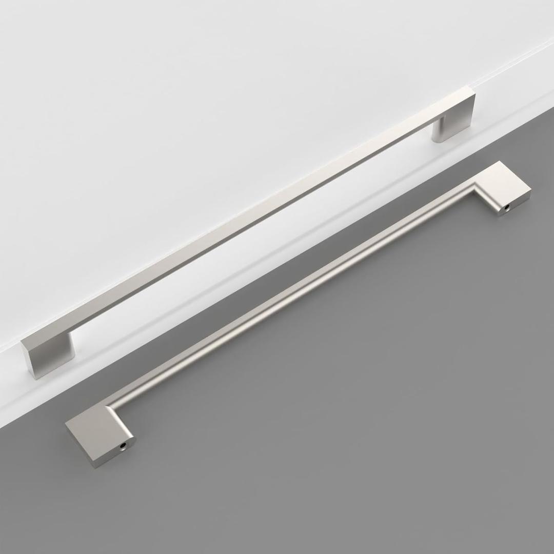 6 Pack 12-3/5"(320mm) Brushed Nickel Cabinet Pulls Kitchen Satin Nickel Cabinet Handles Drawer Pulls Cupboard Hardware for Cabinets CK0015