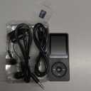 128GB MP3 Player with Bluetooth - with Built-in HD Speaker, Voice Recorder, HiFi Sound, E-Book - Portable Music Player for Kids (Included Earphones) (black)