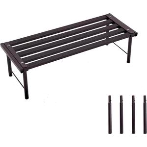 SBDSBD Metal Plant Stand, Rust-proof Aluminum Flower Pot Stand, Plants Display Stands Decoration Racks for Living Room Balconies and Gardens (60 Ebony)