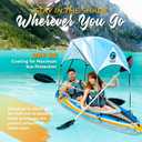 Sunlite Sports Inflatable Kayak 2 Person with Canopy, Portable Inflatable Boat with Shed & Aluminum Oars, Lightweight Tandem Kayak with Air Pump & Carry Bag for Lakes & Rivers, 400 LB