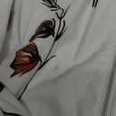 ACEGOLFS Women's Golf Jackets Lightweight Zip up Athletic Jacket Women Long Sleeve Floral Printed Pullover Ruffle Workout Top XL