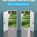 Anti-Theft Ring Doorbell Mount, Adjustable No-Drill Stainless steel Mounting Bracket Cover Holder Compatible with Ring Doorbell 4/3/2/1 for Home Rentals Office Room, White