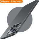 TORRAS Magnetic Slim-Fit for iPhone 15 Pro Max Case, Ultra-Thin 15 ProMax Phone Case Compatible with MagSafe, Lightweight Anti-Scratch Matte Hard iPhone 15 ProMax Case 6.7 inch OriginFit, Grey