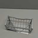 Maifan Kitchen Sink Caddy Organizer Sponge Holder for Kitchen Sink with Stainless Steel Auto Drain Tray, Self Drain Dish Soap Sponge Caddy Rack for Countertop Storage Gadgets Silver Grey