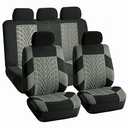 FH Group Full Set Travel Master Car Seat Covers, Airbag and Split Rear Car Seat Cover Universal Fit Interior Accessories for Cars Trucks SUV, Automotive Seat Covers, Gray