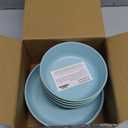 Grow Forward Bamboo Kids Plates and Bowls Sets - 8-Piece Dishwasher Safe Non Toxic Plates for Kids - Reusable Eco Friendly BPA Free Dishes Dinnerware Sets for Children - Rainforest