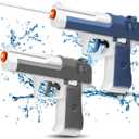 2 Pack Water Guns for Kids - Squirt Gun Water Blaster Soaker Water Pistol Toys for Toddlers Child Boys Girls, Ideal Summer Gifts for Swimming Pool Beach Party Outdoor Shooting Game Water Fighting Toy (Blue+gray)