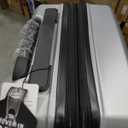 KYME Hardside Expandable Carry On Luggage 22x14x9 Airline Approved 20 Inch Hardshell Carry On Suitcase with Wheels TSA Lock Small Travel Rolling Luggage with Cup Holder for Women Men Silver