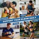 Elbow Brace, Elbow Splint for Cubital Tunnel Brace for Sleeping-Immobilizer for Ulnar Nerve Brace Elbow Pain fit Men & Women