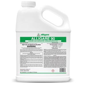 ALLIGARE 90 Nonionic Surfactant for Enhanced Spray Coverage - Low-Foam Wetting Agent for Herbicides & Insecticides- Versatile Use in Agriculture, Forestry & Aquatic Applications -1 Gallon
