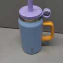 BJPKPK 50oz Insulated Tumbler with Handle Stainless Steel Travel Coffee Mug with Lid Reusable Large Water Bottle with Straw,Blue