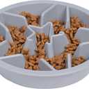 Leash Boss Slow Feeder Dog Bowls (2 Cup) Puzzle Dog Food Bowl - Fits into Elevated Pet Feeders - Slow Eating for Large, Medium & Small Sized Breeds - Gray (2 Cup - 7.5-8 Inch Feeder Holes)