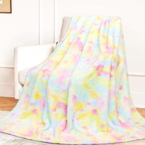 MUGD Blankets Fuzzy Soft Fleece Throw Blanket Cozy Soft Warm Throw Blanket for Bed (Throw(50"x70"/ 130x150cm), Yellow Color)