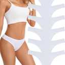 ANZERMIX Women's Breathable Cotton Thong Panties Pack of 6 (Large)