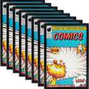 Comic Book Frame, 8 Pack, Ultraviolet UV Protection, Fits Current Comics up to 6 3/4" x 10 1/4", Wall or Tabletop Display,Spring Clips for Thicker Comics as Well (Black, 8)