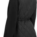 baleaf Women's Puffer Jackets Lightweight Winter Warm Stand Collar Water Resistant Golf Quilted Jacket 4 Pockets Black L